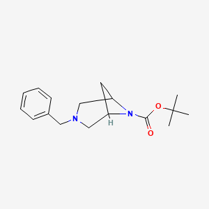 molecular formula C17H24N2O2 B2449079 Tert-butyl 3-benzyl-3,6-diazabicyclo[3.1.1]heptane-6-carboxylate CAS No. 869494-15-5