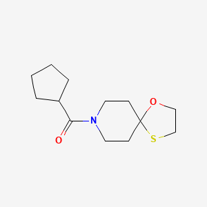 molecular formula C13H21NO2S B2449087 Cyclopentyl(1-oxa-4-thia-8-azaspiro[4.5]decan-8-yl)methanone CAS No. 1351658-58-6