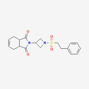 molecular formula C19H22N2O4S B2449088 2-(1-(phenethylsulfonyl)azetidin-3-yl)-3a,4,7,7a-tetrahydro-1H-isoindole-1,3(2H)-dione CAS No. 2034381-67-2