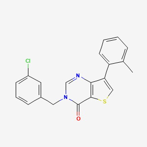 3-(3-chlorobenzyl)-7-(2-methylphenyl)thieno[3,2-d]pyrimidin-4(3H)-one
