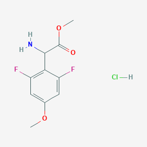 molecular formula C10H12ClF2NO3 B2449099 methyl2-amino-2-(2,6-difluoro-4-methoxyphenyl)acetatehydrochloride CAS No. 2445785-64-6