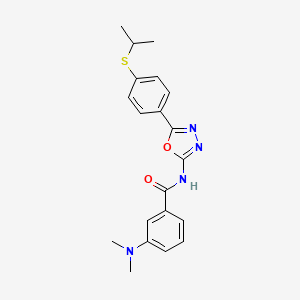 3-(dimethylamino)-N-(5-(4-(isopropylthio)phenyl)-1,3,4-oxadiazol-2-yl)benzamide