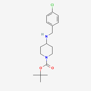 molecular formula C17H25ClN2O2 B2449105 tert-Butyl 4-(4-chlorobenzylamino)piperidine-1-carboxylate CAS No. 849106-37-2