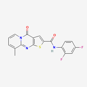 molecular formula C18H11F2N3O2S B2449106 N-(2,4-difluorophenyl)-9-methyl-4-oxo-4H-pyrido[1,2-a]thieno[2,3-d]pyrimidine-2-carboxamide CAS No. 689745-49-1
