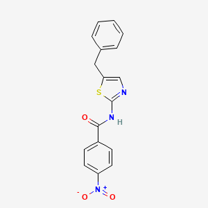 molecular formula C17H13N3O3S B2449108 N-(5-benzyl-1,3-thiazol-2-yl)-4-nitrobenzamide CAS No. 303791-89-1
