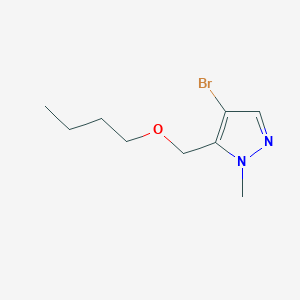 molecular formula C9H15BrN2O B2449116 4-bromo-5-(butoxymethyl)-1-methyl-1H-pyrazole CAS No. 1856088-70-4