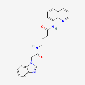 4-(2-(1H-benzo[d]imidazol-1-yl)acetamido)-N-(quinolin-8-yl)butanamide