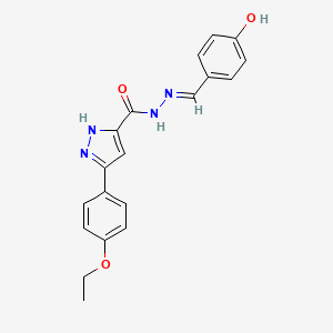 3-(4-ethoxyphenyl)-N'-[(E)-(4-hydroxyphenyl)methylidene]-1H-pyrazole-5-carbohydrazide