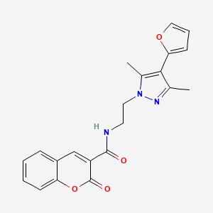 N-(2-(4-(furan-2-yl)-3,5-dimethyl-1H-pyrazol-1-yl)ethyl)-2-oxo-2H-chromene-3-carboxamide