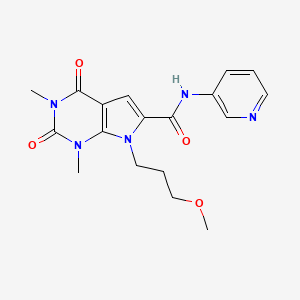 7-(3-methoxypropyl)-1,3-dimethyl-2,4-dioxo-N-(pyridin-3-yl)-2,3,4,7-tetrahydro-1H-pyrrolo[2,3-d]pyrimidine-6-carboxamide