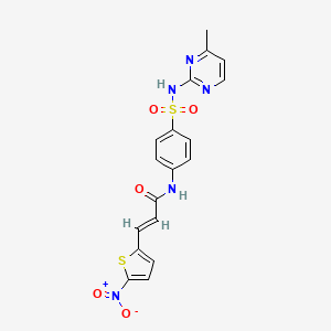 (E)-N-(4-(N-(4-methylpyrimidin-2-yl)sulfamoyl)phenyl)-3-(5-nitrothiophen-2-yl)acrylamide