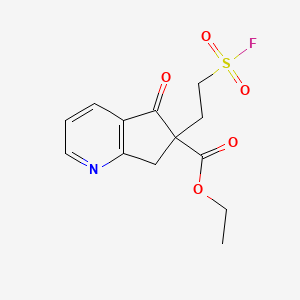 Ethyl 6-(2-fluorosulfonylethyl)-5-oxo-7H-cyclopenta[b]pyridine-6-carboxylate
