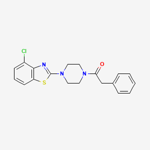 molecular formula C19H18ClN3OS B2449141 1-(4-(4-Chlorobenzo[d]thiazol-2-yl)piperazin-1-yl)-2-phenylethanone CAS No. 897480-01-2