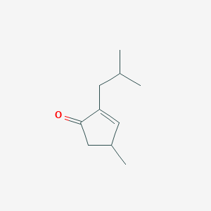 molecular formula C10H16O B2449144 2-Isobutyl-4-methylcyclopent-2-enone CAS No. 5561-09-1