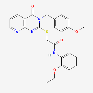 molecular formula C25H24N4O4S B2449148 N-(2-ethoxyphenyl)-2-({3-[(4-methoxyphenyl)methyl]-4-oxo-3H,4H-pyrido[2,3-d]pyrimidin-2-yl}sulfanyl)acetamide CAS No. 902912-62-3
