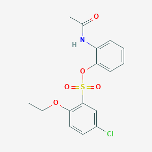 molecular formula C16H16ClNO5S B2449150 2-Acetamidophenyl 5-chloro-2-ethoxybenzene-1-sulfonate CAS No. 2361681-28-7