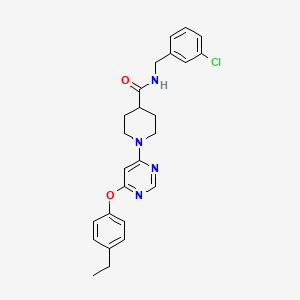 molecular formula C25H27ClN4O2 B2449151 N-[(3-chlorophenyl)methyl]-1-[6-(4-ethylphenoxy)pyrimidin-4-yl]piperidine-4-carboxamide CAS No. 1116045-25-0