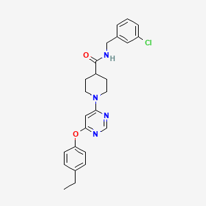 molecular formula C25H27ClN4O2 B2449151 N-(3-氯苄基)-1-[6-(4-乙基苯氧基)嘧啶-4-基]哌啶-4-甲酰胺 CAS No. 1116045-25-0