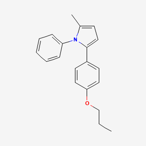 molecular formula C20H21NO B2449165 2-Methyl-1-phenyl-5-(4-propoxyphenyl)pyrrole CAS No. 1260767-84-7