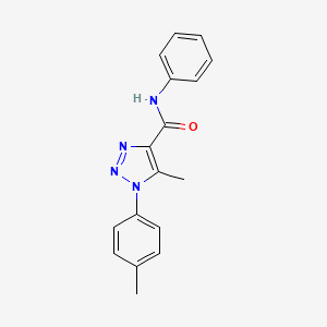 molecular formula C17H16N4O B2449173 5-methyl-1-(4-methylphenyl)-N-phenyl-1H-1,2,3-triazole-4-carboxamide CAS No. 866846-58-4