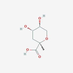 molecular formula C7H12O5 B2449177 (2R,4S,5R)-4,5-二羟基-2-甲氧基氧杂戊烷-2-羧酸 CAS No. 2550997-50-5