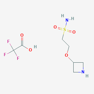 molecular formula C7H13F3N2O5S B2449178 2-(Azetidin-3-yloxy)ethanesulfonamide;2,2,2-trifluoroacetic acid CAS No. 2248365-63-9