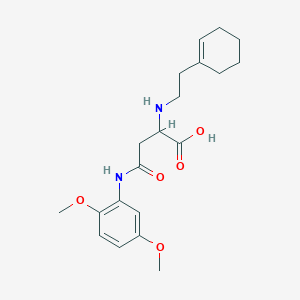molecular formula C20H28N2O5 B2449180 2-[2-(Cyclohexen-1-yl)ethylamino]-4-(2,5-dimethoxyanilino)-4-oxobutanoic acid CAS No. 1025759-31-2