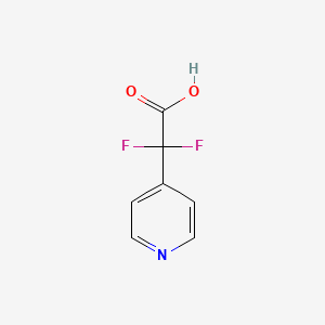 molecular formula C7H5F2NO2 B2449181 2,2-Difluoro-2-(pyridin-4-yl)acetic acid CAS No. 1263178-28-4