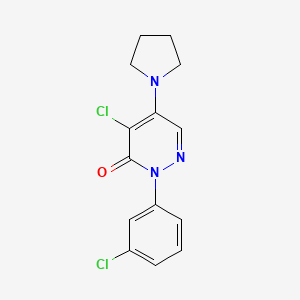 4-chloro-2-(3-chlorophenyl)-5-(1-pyrrolidinyl)-3(2H)-pyridazinone