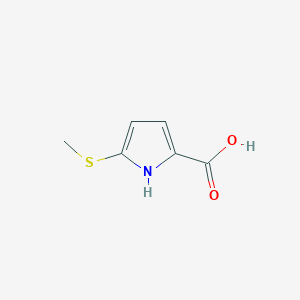 molecular formula C6H7NO2S B2449199 5-(Methylsulfanyl)-1H-pyrrole-2-carboxylic acid CAS No. 1368113-19-2