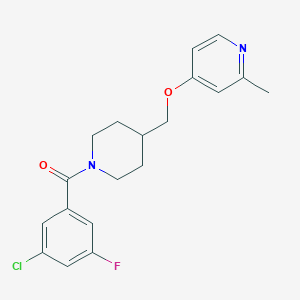(3-Chloro-5-fluorophenyl)-[4-[(2-methylpyridin-4-yl)oxymethyl]piperidin-1-yl]methanone