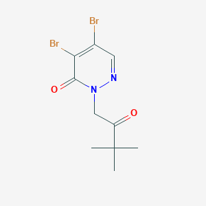 molecular formula C10H12Br2N2O2 B2449202 4,5-dibromo-2-(3,3-dimethyl-2-oxobutyl)-3(2H)-pyridazinone CAS No. 303987-65-7