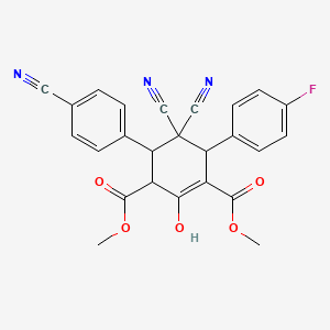 Dimethyl 5,5-dicyano-4-(4-cyanophenyl)-6-(4-fluorophenyl)-2-hydroxy-1-cyclohexene-1,3-dicarboxylate