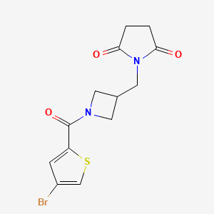 1-{[1-(4-Bromothiophene-2-carbonyl)azetidin-3-yl]methyl}pyrrolidine-2,5-dione