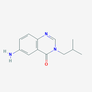 molecular formula C12H15N3O B2449219 6-amino-3-(2-methylpropyl)quinazolin-4(3H)-one CAS No. 900513-16-8