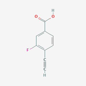 molecular formula C9H5FO2 B2449223 4-乙炔基-3-氟苯甲酸 CAS No. 1862427-77-7