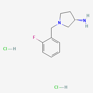molecular formula C11H17Cl2FN2 B2449225 (S)-1-(2-Fluorobenzyl)pyrrolidin-3-amine dihydrochloride CAS No. 169452-21-5