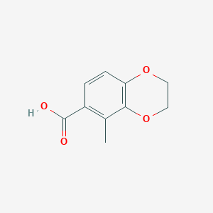 molecular formula C10H10O4 B2449229 5-Methyl-2,3-dihydrobenzo[b][1,4]dioxine-6-carboxylic acid CAS No. 143809-21-6