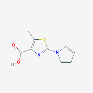 molecular formula C9H8N2O2S B2449232 5-methyl-2-(1H-pyrrol-1-yl)-1,3-thiazole-4-carboxylic acid CAS No. 1189749-44-7
