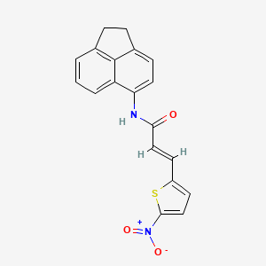 (E)-N-(1,2-dihydroacenaphthylen-5-yl)-3-(5-nitrothiophen-2-yl)acrylamide