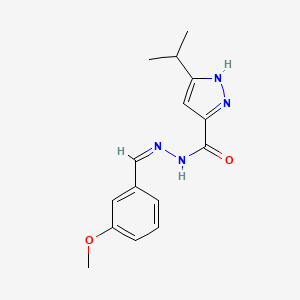 (Z)-3-isopropyl-N'-(3-methoxybenzylidene)-1H-pyrazole-5-carbohydrazide