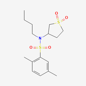 molecular formula C16H25NO4S2 B2449271 N-butyl-N-(1,1-dioxo-1lambda6-thiolan-3-yl)-2,5-dimethylbenzene-1-sulfonamide CAS No. 874787-72-1