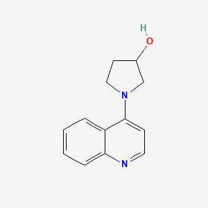 molecular formula C13H14N2O B2449273 1-(Quinolin-4-yl)pyrrolidin-3-ol CAS No. 916663-95-1