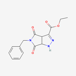 Ethyl 5-benzyl-4,6-dioxo-1,3a,4,5,6,6a-hexahydropyrrolo[3,4-c]pyrazole-3-carboxylate