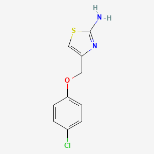 molecular formula C10H9ClN2OS B2449278 4-[(4-Chlorophenoxy)methyl]-1,3-thiazol-2-amine CAS No. 690692-91-2