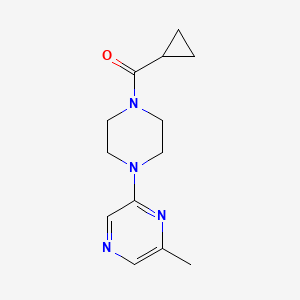 molecular formula C13H18N4O B2449281 Cyclopropyl(4-(6-methylpyrazin-2-yl)piperazin-1-yl)methanone CAS No. 2034511-55-0