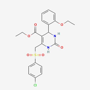 Ethyl 6-{[(4-chlorophenyl)sulfonyl]methyl}-4-(2-ethoxyphenyl)-2-oxo-1,2,3,4-tetrahydropyrimidine-5-carboxylate