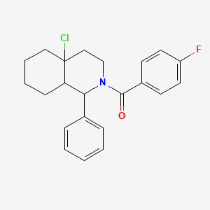 Isoquinoline, 4a-chloro-2-(4-fluorobenzoyl)decahydro-1-phenyl-