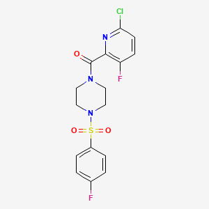 1-(6-Chloro-3-fluoropyridine-2-carbonyl)-4-(4-fluorobenzenesulfonyl)piperazine