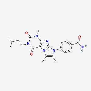4-[4,7,8-Trimethyl-2-(3-methylbutyl)-1,3-dioxopurino[7,8-a]imidazol-6-yl]benzamide